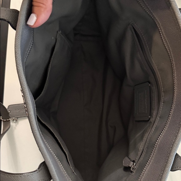 Coach Charcoal Leather Tote - Picture 3 of 4